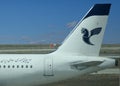 Iran Air logo on airplan.