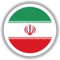 Iran flag round shape Vectors Royalty Free Stock Photo