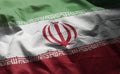 Iran Flag Rumpled Close Up Royalty Free Stock Photo