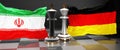 Iran Germany summit, fight or a stand off between those two countries that aims at solving political issues, symbolized by a chess