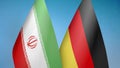 Iran and Germany two flags