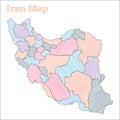 Iran hand-drawn map.