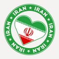 Iran heart flag badge.