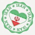 Iran heart flag logo.