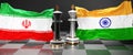 Iran India summit, fight or a stand off between those two countries that aims at solving political issues, symbolized by a chess