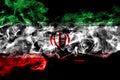 Iran, Iranian smoke flag isolated on black background