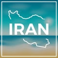 Iran, Islamic Republic Of map rough outline.