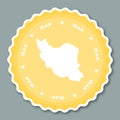 Iran, Islamic Republic Of sticker flat design.