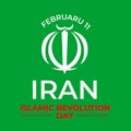 Iran Islamic Revolution Day banner. Iranian National holiday on February 11. Vector template for typography poster