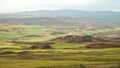 Iran landscape with distant village