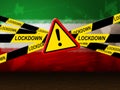Iran lockdown preventing coronavirus spread or outbreak - 3d Illustration