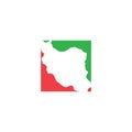 iran map logo icon vector symbol element
