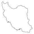 Iran map outline vector illustration