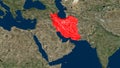 Iran map, Persian Gulf Map, Islamic Republic of Iran, 3D rendering, Royalty Free Stock Photo