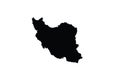 Iran outline map country shape state symbol national borders