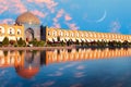 Iran. Persia. Isfahan. Dome of Sheikh Lotfollah Mosque at Naqsh-e Jahan square in Isfahan at sunset. Royalty Free Stock Photo