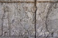 Iran, reliefs in Ancient Persepolis Complex Royalty Free Stock Photo