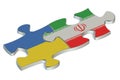 Iran and Ukraine puzzles from flags