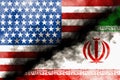 Iran and USA war crisis background concept Royalty Free Stock Photo