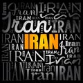 Iran wallpaper word cloud, travel concept
