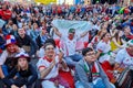 Iranian fans watch football match during FIFA fan fest, Russia.