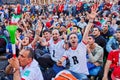 Iranian fans watching football match, FIFA fan festival in Russia.