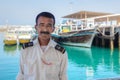 Iranian Island Hormuz, Persian gulf, Portrait of a ship captain Royalty Free Stock Photo