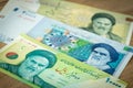 Iranian money, Rials, Various paper banknotes Royalty Free Stock Photo