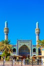 Iranian Mosque on the city street, Dubai, United Arab Emirates. Vertical Royalty Free Stock Photo