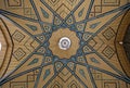 Iranian Mosque Interior Arabesque Ceiling Decoration Royalty Free Stock Photo