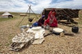 Nomadic people of Iran known as Qashqai nomads, near Shiraz, Iran