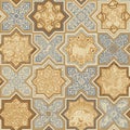 Oriental tiles. Seamless pattern. Royalty Free Stock Photo