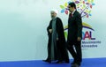 Iranian President Hasan Rouhani and Venezuelan President Nicolas Maduro