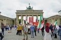 Iranian Protesters at Brandenburg Gate Berlin