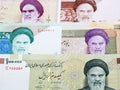 Iranian rial a business background Royalty Free Stock Photo