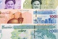 Iranian rial a business background Royalty Free Stock Photo