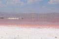 Salt lake near Shiraz: Maharlu Lake, Iran Royalty Free Stock Photo