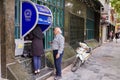 Iranians stand in line for ATM, Kashan, Iran.