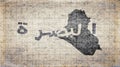 Iraq Basrah Typography Map Royalty Free Stock Photo