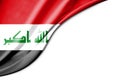 Iraq flag. 3d illustration. with white background space for text