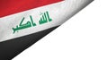 Iraq flag left side with blank copy space