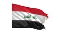 Iraq Flag national flag on white background. Royalty Free Stock Photo