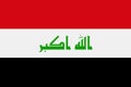 Iraq Flag Vector Flat Icon Royalty Free Stock Photo