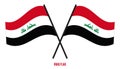 Iraq Flag Waving Vector Illustration on White Background. Iraq National Flag Royalty Free Stock Photo