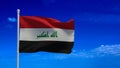 Iraq flag, waving in the wind - 3d rendering Royalty Free Stock Photo