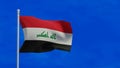 Iraq flag, waving in the wind - 3d rendering Royalty Free Stock Photo