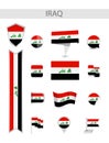 Iraq Flat Flag Collection Royalty Free Stock Photo