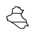 Black line icon for Iraq, baghdad and re3gion Royalty Free Stock Photo