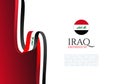 Iraq independence day background banner poster for national celebration on October 3rd