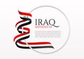 Iraq independence day background banner poster for national celebration on October 3rd